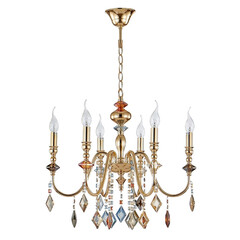 Подвесная люстра Crystal Lux Mercedes SP6 Gold/Color, фото 